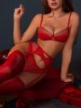 Women'S Sexy Lingerie Set With Garter Belt (Valentine'S Day Style)