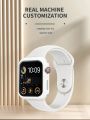 1pc White Glass Screen Protective Case Compatible With Apple Smart Watch