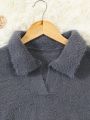 Teenagers' Furry Turtleneck Pullover Sweater