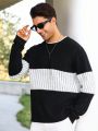 Manfinity Homme Men's Color Block Round Neck Sweater