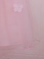 Tween Girls' Elegant Floral Mesh Spaghetti Strap Dress In Pink, Summer
