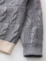 Newborn Baby's Twisted Knit Sweater Set For Autumn/winter
