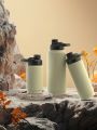 SHEIN Basic living 1 Pc New water bottle Double Wall Vacuum StainlessSteel Insulated Sport Water Bottles With BPA Free Leakproof Spout Lid, 12oz/18oz/32oz Capacity Camping Water Bottle