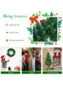 Gymax 4PCS Pre-Lit Artificial Christmas Decoration Set Holiday Decor w/ LED Lights