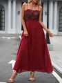 Contrast Sequin Cami Dress