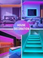 1set Rgb Led Strip Light (90 Leds Or 300 Leds Smd5050, 24-key Ir Remote Control, Usb Powered) For Bedroom, Living Room And Holiday Parties Atmosphere Decorations (no Box)