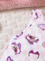 SHEIN Little Girls' Knit Round Neck Sleeveless Short Slim Fit Vest Top