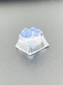 1pc Cute Light Blue, Scratch-resistant, Transparent Abs Resin Cat Paw Design Keycap For Mechanical Keyboard Keycap Decoration