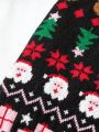 PETSIN Christmas Pet Sweater With Santa Claus And Reindeer Pattern, Fit For Fido