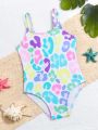 Baby Girls' Leopard Print One-Piece Swimsuit