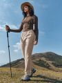 In My Nature Ladies' Solid Color Outdoor Jogger Pants With Elastic Cuffs