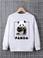 Tween Boys' Panda Print Long Sleeve Sweatshirt