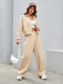 Daily&Casual Women'S Sports Suit, Autumn & Winter, Leisure, Fashion Style, Loose Fit