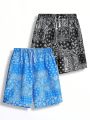 SHEIN Teen Boy's Casual Loose Paisley Print Shorts For Summer