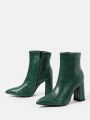 SHEIN BIZwear New Arrivals Fashionable Pointed Toe High Heeled Boots For Autumn/winter