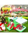 Inflatable Christmas Bounce House with Slide,Christmas Jump'n Slide Inflatable Bouncer for Kids Complete Setup with Blower - 80