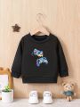 Baby Girl Gamepad Print Sweatshirt