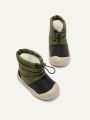 Cozy Cub Boys' Fashionable Green Design Comfortable And Warm Snow Boots