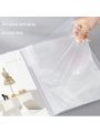 1pc A4 Transparent Display Book With Paper Bags, Document Bag, Archive Folder, Student Large Capacity Exam Folder
