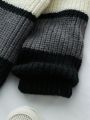 SHEIN Kids EVRYDAY Young Boy Color Block Ribbed Knit Sweater