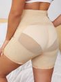Plus Size Solid Color Lace Trimmed Shapewear Bottom