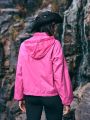 In My Nature Solid Color Zipper Front Hooded Soft Shell Jacket