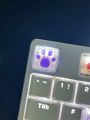1pc Cute Purple Cat Paw Design Keycap Made Of Wear-resistant & Transparent Abs Material, Suitable For Cross-axis Mechanical Keyboard