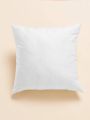 Solid Fuzzy Cushion Cover Without Filler, White Throw Pillow Case, Pillow Insert Not Include, For Sofa, Living Room