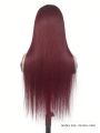 Transparent Lace Straight 13*4 Lace front Colored Human Hair wigs 180% 22-28 Inch 99J/613 Highlight Natural hairline Daily Use Silky For Women