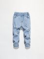 Infant Boys' Elastic Waist Ripped Jeans