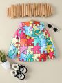 Baby Boys' Interesting And Cute Puzzle 3d Printed Jacket For Autumn And Winter