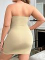 Seamless Plus Size Tummy Control Bandeau Shapewear Dress
