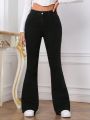 SHEIN Tall Ladies' Plain Color Flared Jeans
