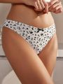 SHEIN 5pcs/Pack Women'S Triangle Panties With Bow Decoration