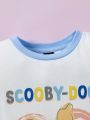 SCOOBY-DOO X SHEIN Baby Boy Cartoon & Letter Graphic Jumpsuit