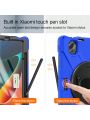 1 Pc Blue Black Compatible With Xiaomi Pad 5 11 inch Case, Shockproof Cover Compatible With mipad 5 Pro 11inch 360° rotate Case Kickstand  strap