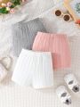 Baby Girls' Candy-Colored Shorts 3pcs Combination Set For Summer