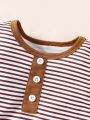 3pcs/Set Baby Boy's Casual And Fashionable Short-Sleeved Polo Shirts With Crew Neckline