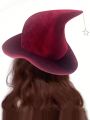 1pc Witch Hat For Makeup, Stage And Party Costume, Performance Prop