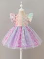Infant/Toddler Girls' Cute, Romantic, Elegant, Butterfly 3d Mesh Dress, For Special Occasions