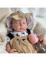 18 Inch Silicone Baby Reborn Doll Full Soft Silicone Baby Closed Eyes For Choose
