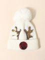 1pc Unisex Y2k Style Lightweight Knit Beanie Hat For Kids' Outdoor Casual Winter Wear