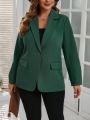 SHEIN LUNE Plus Size Women's Single-breasted Suit With One Button