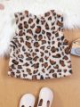 Little Girls' Furry Leopard Print Vest Jacket