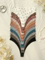 Women's Floral & Leopard Print Thong Underwear