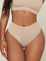 1pc Solid Color Seamless Panties