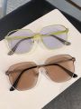 1pc Square Shape Versatile Personality Y2k Fashion Sun Glasses