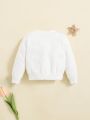 SHEIN Infant Boys' Cute Teddy Bear Casual Cardigan With Round Neck And Long Sleeves