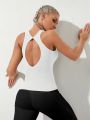 Cut Out Back Sports Tank Top