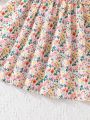SHEIN Kids EVRYDAY Young Girl'S Lovely & Romantic Floral Printed Dress